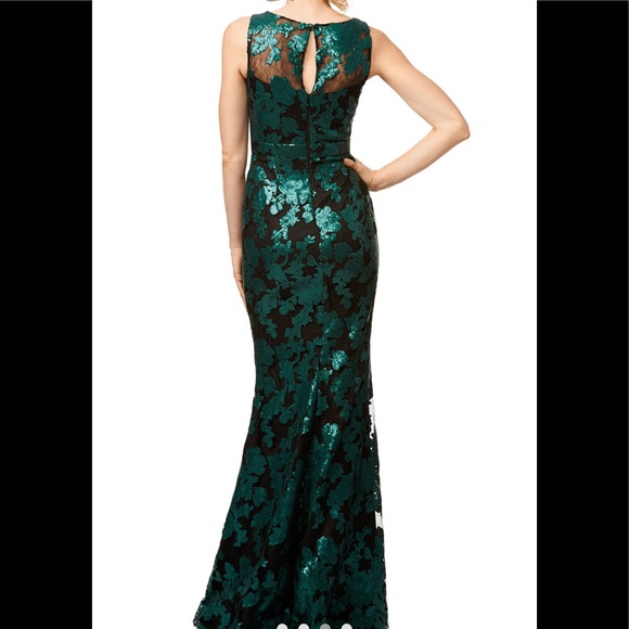 Badgley Mischka Gown Size 8 Formal Dress Green - Picture 3 of 8